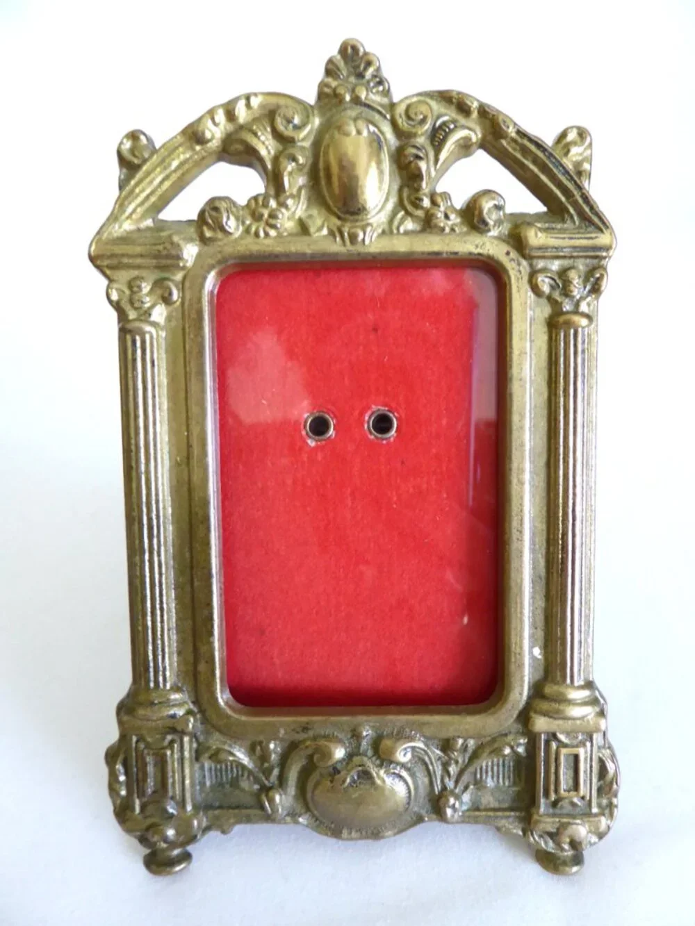 VINTAGE ANTIQUE SMALL PEWTER BRASS METAL DECORATIVE FRAMES VICTORIAN